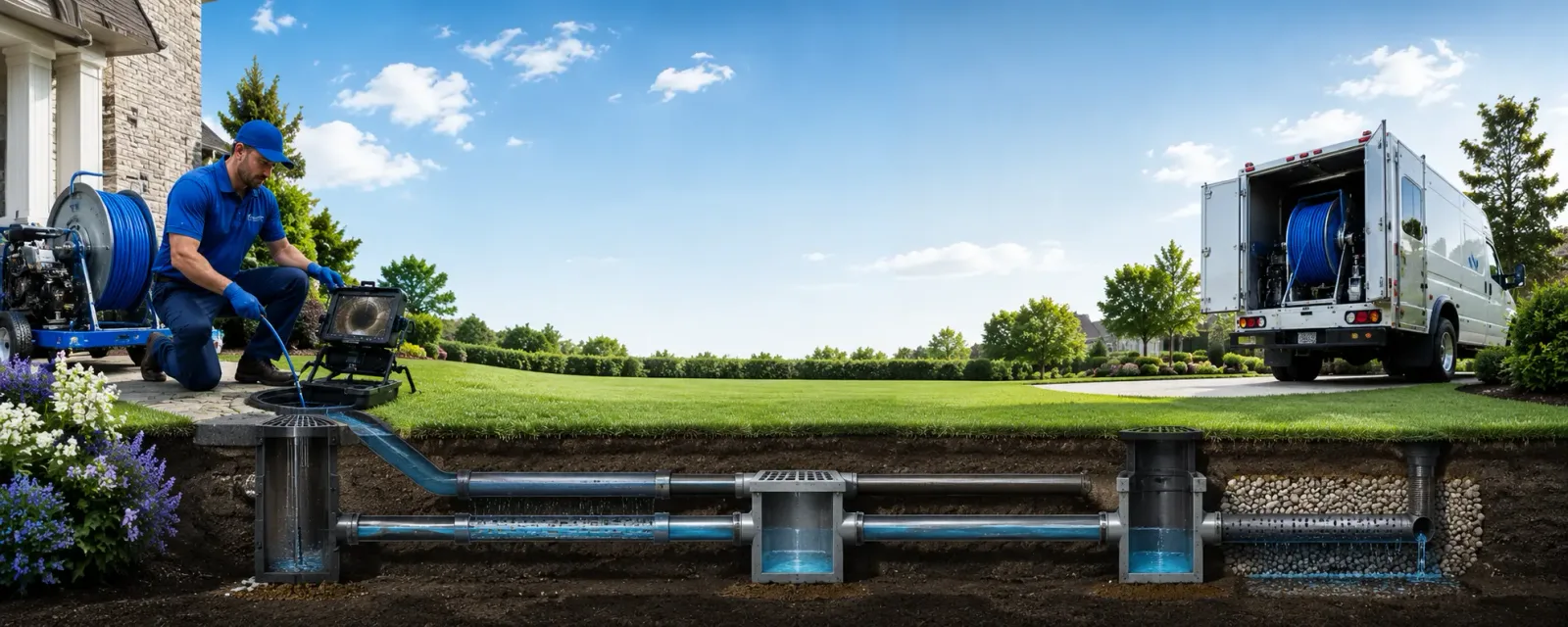 Outdoor drain cleaning information for Larwill, IN